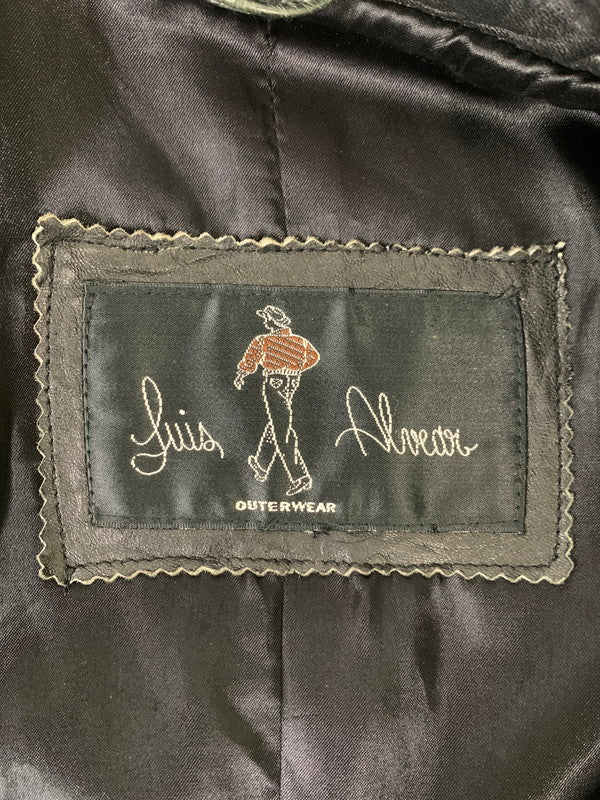 【現状渡し品】【メンズ】 LUIS ALVEAR LEATHER COAT レザーコート アウター 146-251122-AS-5-min サイズ：下記参照 カラー：ブラック 万代Net店