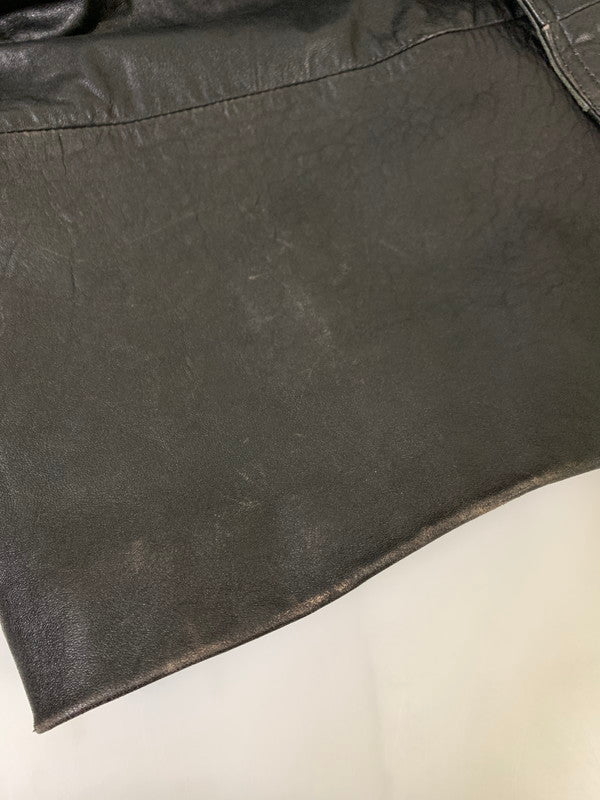 【現状渡し品】【メンズ】 LUIS ALVEAR LEATHER COAT レザーコート アウター 146-251122-AS-5-min サイズ：下記参照 カラー：ブラック 万代Net店