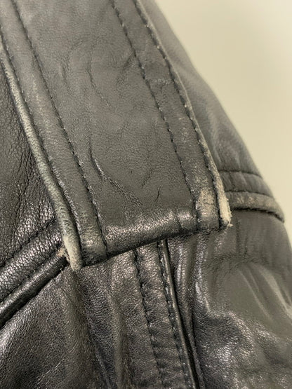 【現状渡し品】【メンズ】 LUIS ALVEAR LEATHER COAT レザーコート アウター 146-251122-AS-5-min サイズ：下記参照 カラー：ブラック 万代Net店