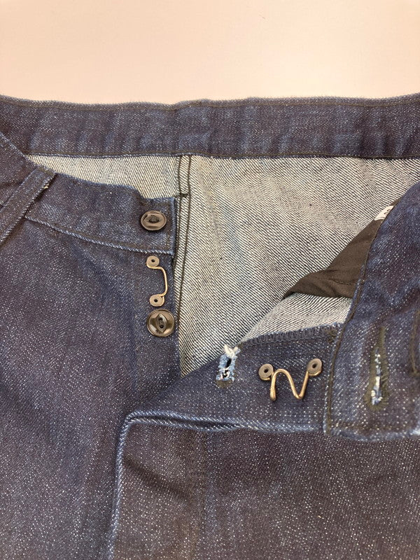 【中古品】【メンズ】 USED ユーズド 猫目ボタン DENIM PANT デニムパンツ ボトムス 157-260104-zi-40-min サイズ：30 カラー：インディゴ 万代Net店