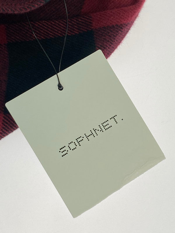 【中古品】【メンズ】 SOPHNET. ソフネット SOPH-178153 17AW TIMBERLAND FLANNEL CHECK PANEL SIDE ZIP SHIRT サイドジップシャツ トップス 142-251112-ks-52-min サイズ：M カラー：レッド系 万代Net店