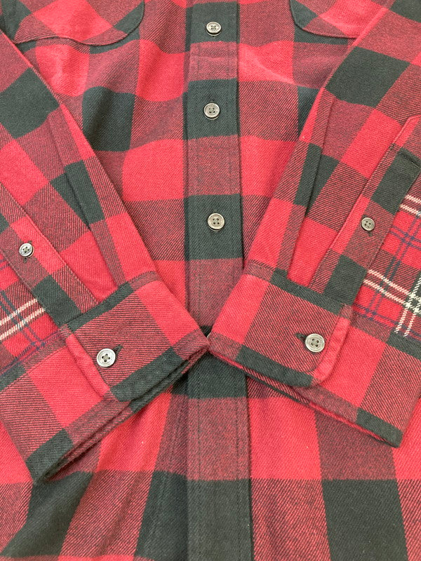 【中古品】【メンズ】 SOPHNET. ソフネット SOPH-178153 17AW TIMBERLAND FLANNEL CHECK PANEL SIDE ZIP SHIRT サイドジップシャツ トップス 142-251112-ks-52-min サイズ：M カラー：レッド系 万代Net店