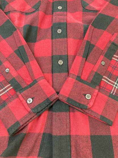 【中古品】【メンズ】 SOPHNET. ソフネット SOPH-178153 17AW TIMBERLAND FLANNEL CHECK PANEL SIDE ZIP SHIRT サイドジップシャツ トップス 142-251112-ks-52-min サイズ：M カラー：レッド系 万代Net店