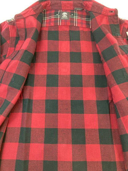 【中古品】【メンズ】 SOPHNET. ソフネット SOPH-178153 17AW TIMBERLAND FLANNEL CHECK PANEL SIDE ZIP SHIRT サイドジップシャツ トップス 142-251112-ks-52-min サイズ：M カラー：レッド系 万代Net店