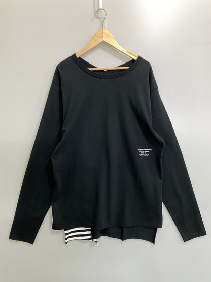 【中古品】【メンズ】 UNIFORM EXPERIMENT ユニフォームエクスペリメント 18AW BOTH SIDE CREW NECK LONG SLEEVE TEE UE-189070 メンズ 丸襟 長袖 142-260630-hu-25-min サイズ：2 カラー：ブラック 万代Net店