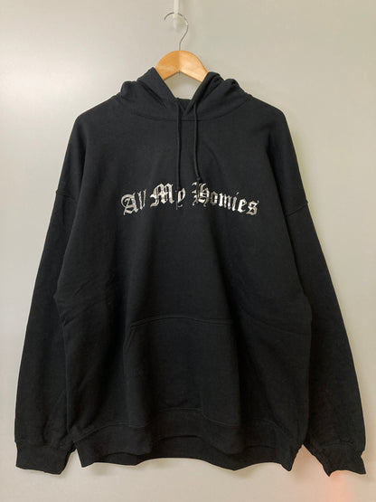 【中古品】【メンズ】 ALL MY HOMIES PULLOVER HOODIE オールマイホーミーズ プルオーバーフーディー パーカー トップス 142-251224-yn-04-min サイズ：XXL カラー：ブラック 万代Net店