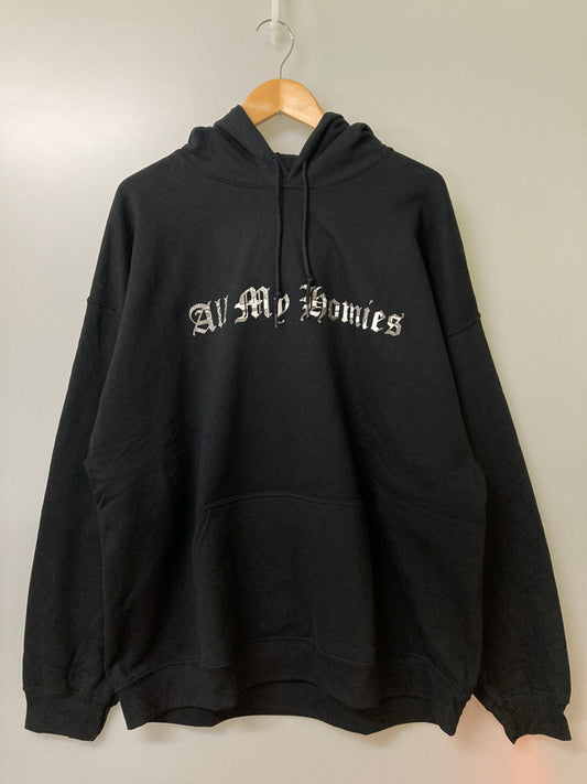 【中古品】【メンズ】 ALL MY HOMIES PULLOVER HOODIE オールマイホーミーズ プルオーバーフーディー パーカー トップス 142-251224-yn-04-min サイズ：XXL カラー：ブラック 万代Net店