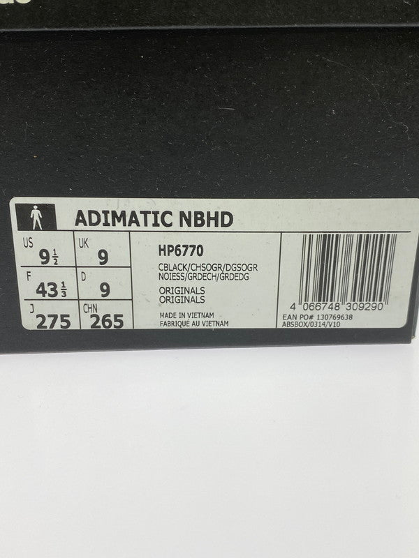 【中古品】【メンズ】 adidas アディダス × NEIGHBORHOOD ネイバーフッド 別注 コラボ ADIMATIC HP6770 アディマティック スニーカー 靴 161-251021-kk-54-min カラー：CBLACK/CHSOGR/DGSOGR 万代Net店