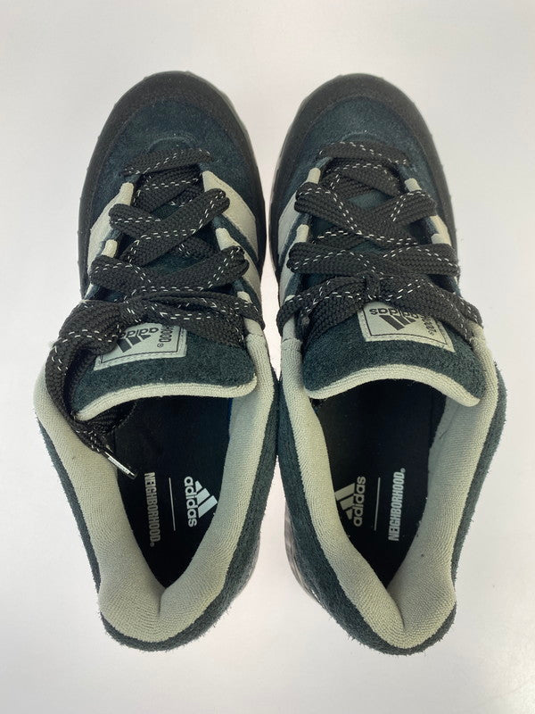 【中古品】【メンズ】 adidas アディダス × NEIGHBORHOOD ネイバーフッド 別注 コラボ ADIMATIC HP6770 アディマティック スニーカー 靴 161-251021-kk-54-min カラー：CBLACK/CHSOGR/DGSOGR 万代Net店