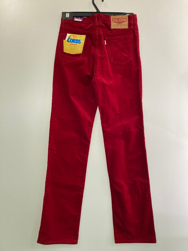 【中古美品】【メンズ】 BIG-JOHN ビックジョン B10421 コーデュロイパンツ 157-260104-zi-41-min サイズ：170A カラー：レッド 万代Net店