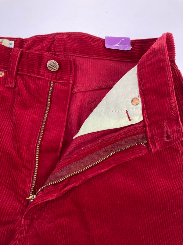 【中古美品】【メンズ】 BIG-JOHN ビックジョン B10421 コーデュロイパンツ 157-260104-zi-41-min サイズ：170A カラー：レッド 万代Net店
