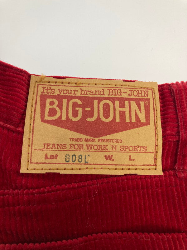 【中古美品】【メンズ】 BIG-JOHN ビックジョン B10421 コーデュロイパンツ 157-260104-zi-41-min サイズ：170A カラー：レッド 万代Net店