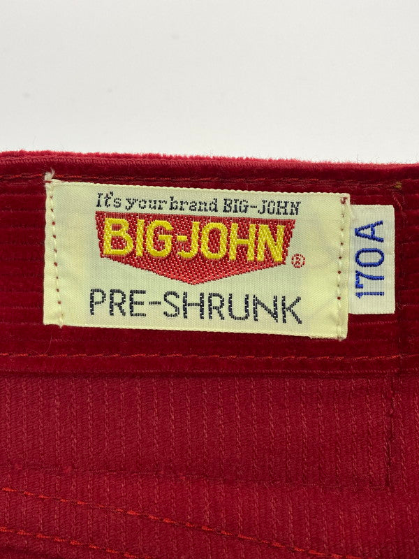 【中古美品】【メンズ】 BIG-JOHN ビックジョン B10421 コーデュロイパンツ 157-260104-zi-41-min サイズ：170A カラー：レッド 万代Net店