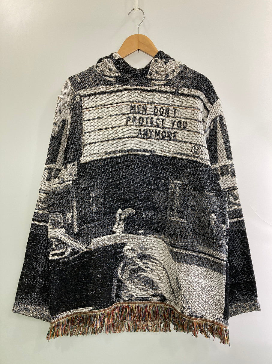 【中古品】【メンズ】 A GOOD BAD INFLUENCE ア グッド バッド インフルエンス MEN DON'T PROTECT ANYMORE HOODIE フーディー パーカー トップス 142-251025-cn-25-min サイズ：M カラー：ブラック×ホワイト/裏地：マルチカラー 万代Net店