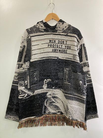 【中古品】【メンズ】 A GOOD BAD INFLUENCE ア グッド バッド インフルエンス MEN DON'T PROTECT ANYMORE HOODIE フーディー パーカー トップス 142-251025-cn-25-min サイズ：M カラー：ブラック×ホワイト/裏地：マルチカラー 万代Net店
