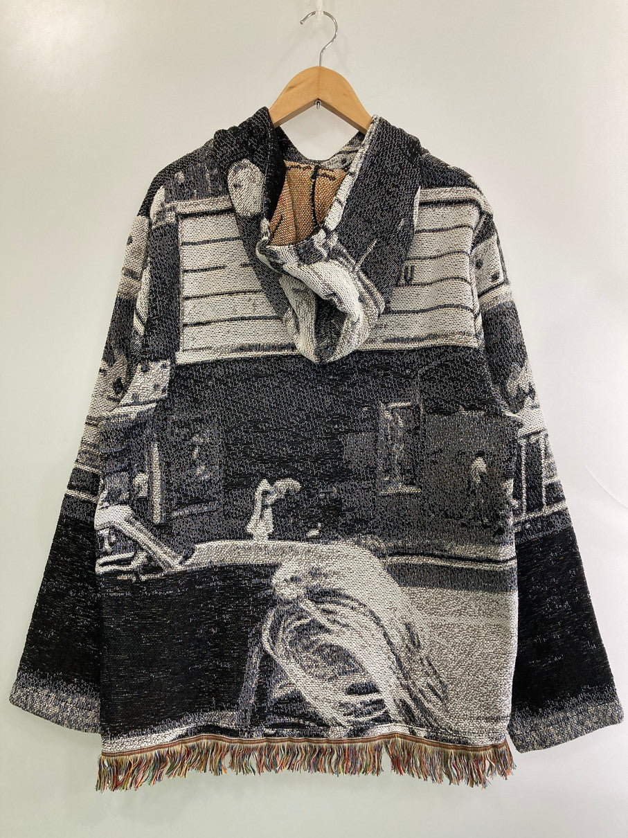 【中古品】【メンズ】 A GOOD BAD INFLUENCE ア グッド バッド インフルエンス MEN DON'T PROTECT ANYMORE HOODIE フーディー パーカー トップス 142-251025-cn-25-min サイズ：M カラー：ブラック×ホワイト/裏地：マルチカラー 万代Net店