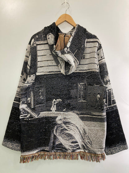 【中古品】【メンズ】 A GOOD BAD INFLUENCE ア グッド バッド インフルエンス MEN DON'T PROTECT ANYMORE HOODIE フーディー パーカー トップス 142-251025-cn-25-min サイズ：M カラー：ブラック×ホワイト/裏地：マルチカラー 万代Net店