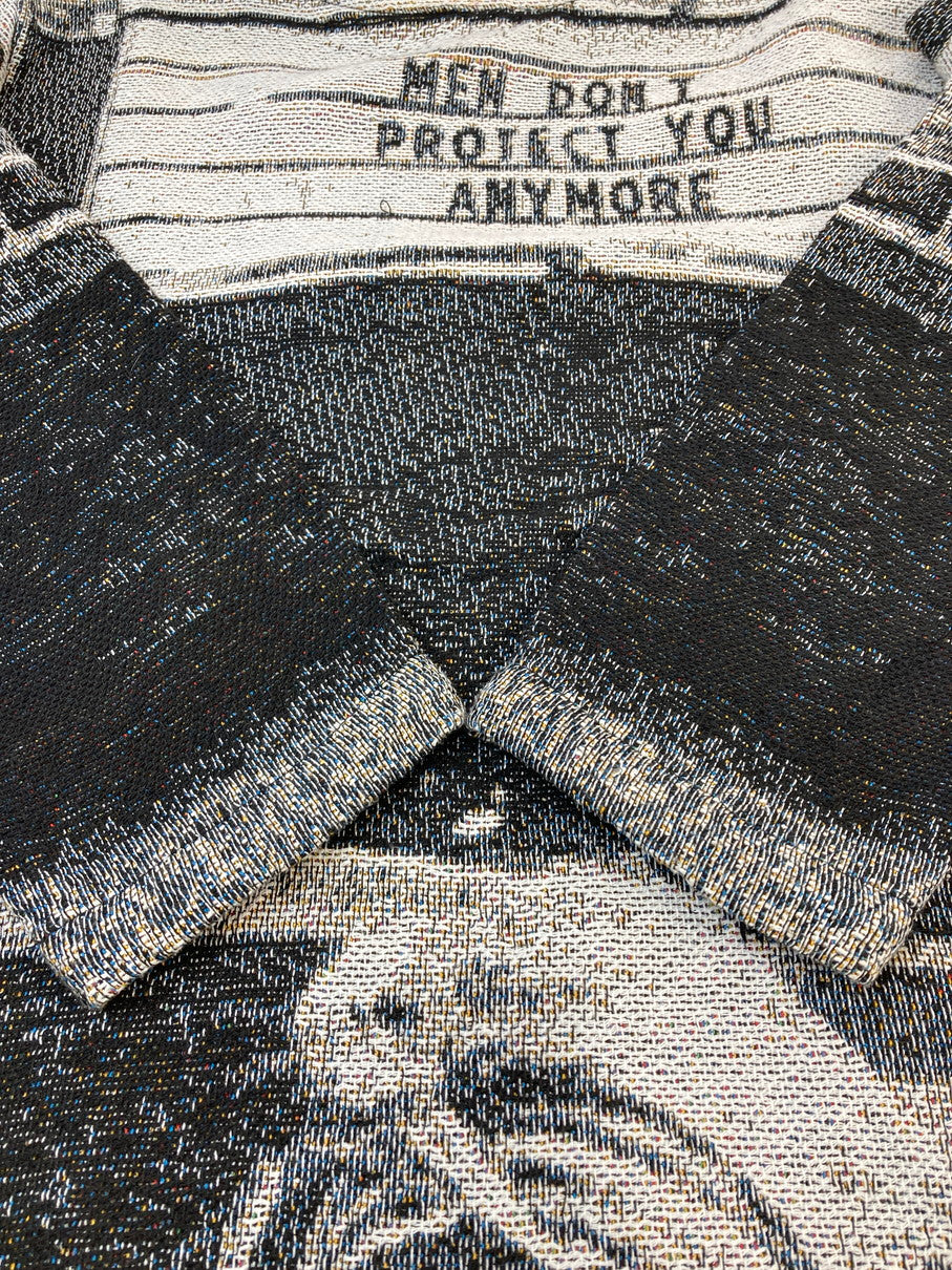 【中古品】【メンズ】 A GOOD BAD INFLUENCE ア グッド バッド インフルエンス MEN DON'T PROTECT ANYMORE HOODIE フーディー パーカー トップス 142-251025-cn-25-min サイズ：M カラー：ブラック×ホワイト/裏地：マルチカラー 万代Net店