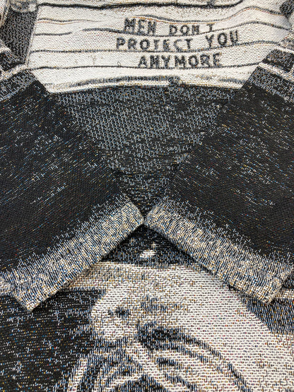 【中古品】【メンズ】 A GOOD BAD INFLUENCE ア グッド バッド インフルエンス MEN DON'T PROTECT ANYMORE HOODIE フーディー パーカー トップス 142-251025-cn-25-min サイズ：M カラー：ブラック×ホワイト/裏地：マルチカラー 万代Net店