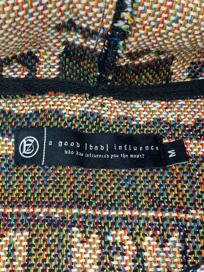 【中古品】【メンズ】 A GOOD BAD INFLUENCE ア グッド バッド インフルエンス MEN DON'T PROTECT ANYMORE HOODIE フーディー パーカー トップス 142-251025-cn-25-min サイズ：M カラー：ブラック×ホワイト/裏地：マルチカラー 万代Net店