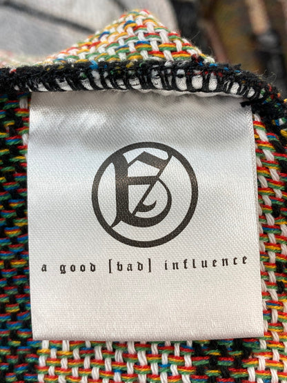 【中古品】【メンズ】 A GOOD BAD INFLUENCE ア グッド バッド インフルエンス MEN DON'T PROTECT ANYMORE HOODIE フーディー パーカー トップス 142-251025-cn-25-min サイズ：M カラー：ブラック×ホワイト/裏地：マルチカラー 万代Net店