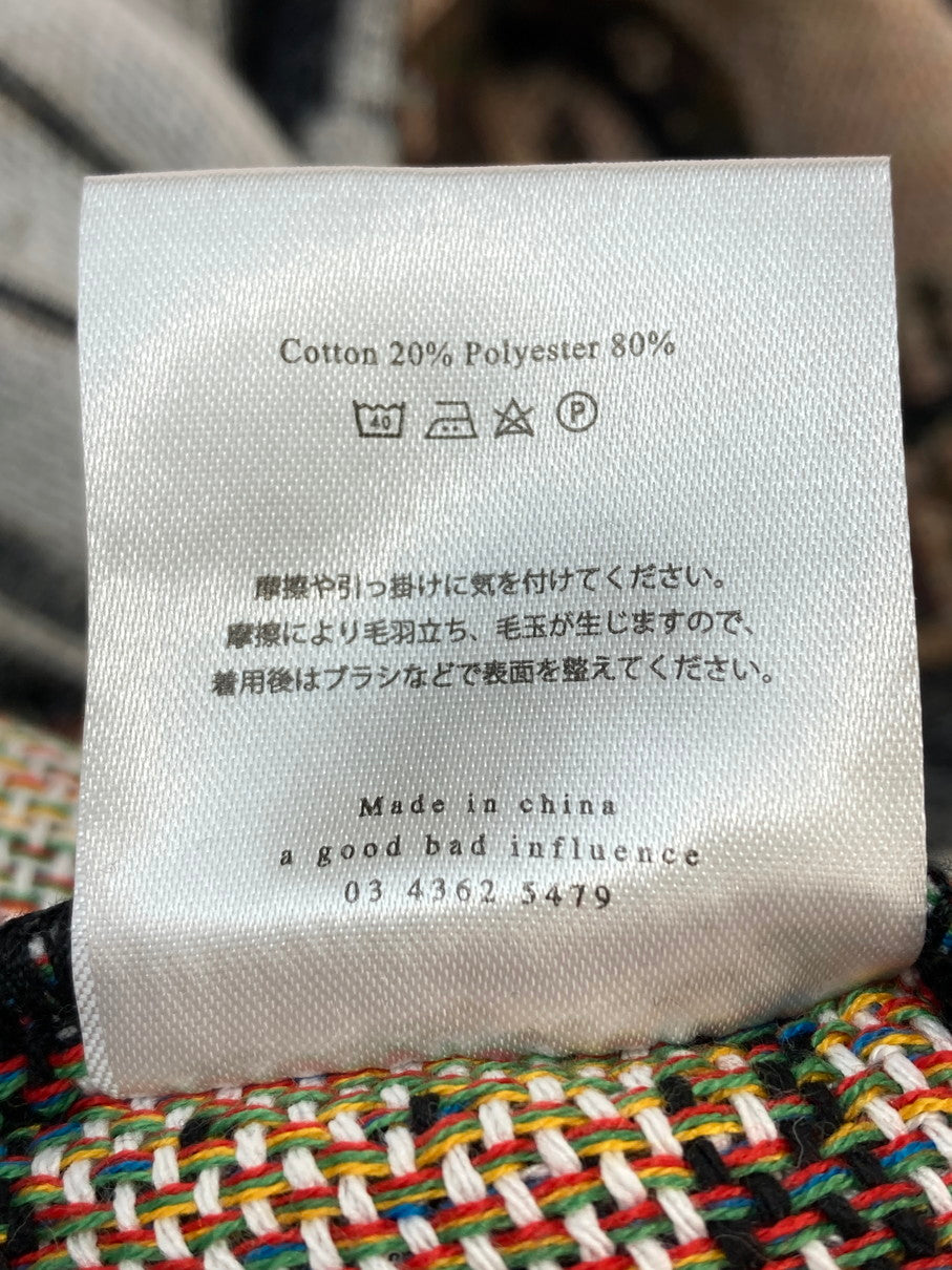 【中古品】【メンズ】 A GOOD BAD INFLUENCE ア グッド バッド インフルエンス MEN DON'T PROTECT ANYMORE HOODIE フーディー パーカー トップス 142-251025-cn-25-min サイズ：M カラー：ブラック×ホワイト/裏地：マルチカラー 万代Net店