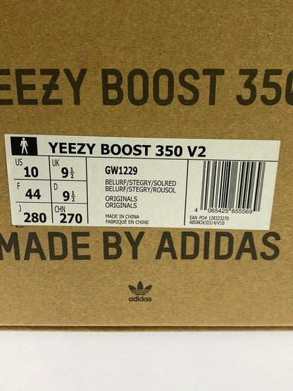 【中古品】【メンズ】 adidas アディダス YEEZY BOOST 350 V2 GW1229 BELGA REFLECTIVE イージーブースト 350 V2 ベルーガ リフレクティブ スニーカー 靴 161-251021-kk-56-min カラー：BELURF/STEGRY/SOLRED 万代Net店