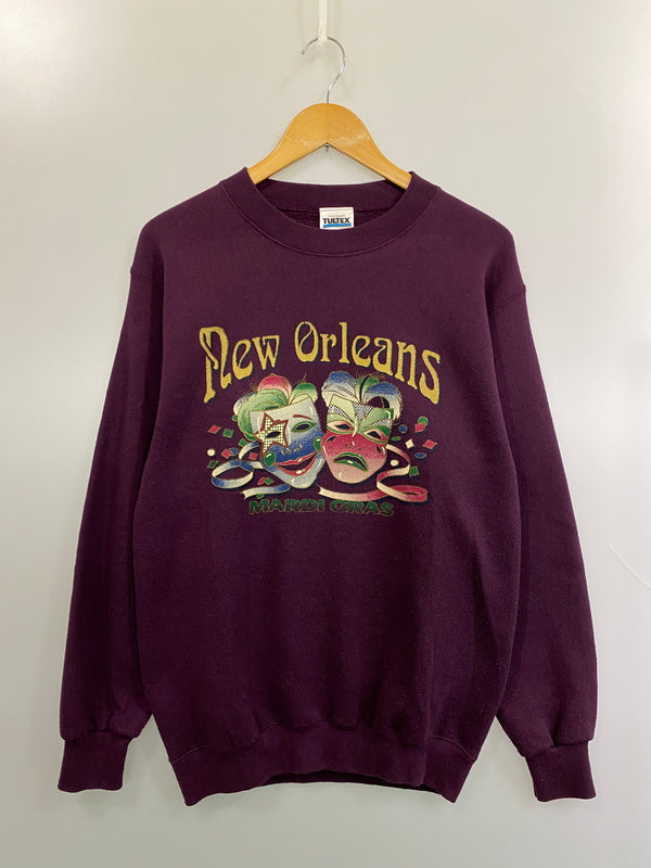 【中古品】【メンズ】 TULTEX タルテックス MARDI GRAS TWO FACE SWEAT スウェットシャツ トレーナー トップス 146-260715-yn-21-min サイズ：S カラー：パープル 万代Net店