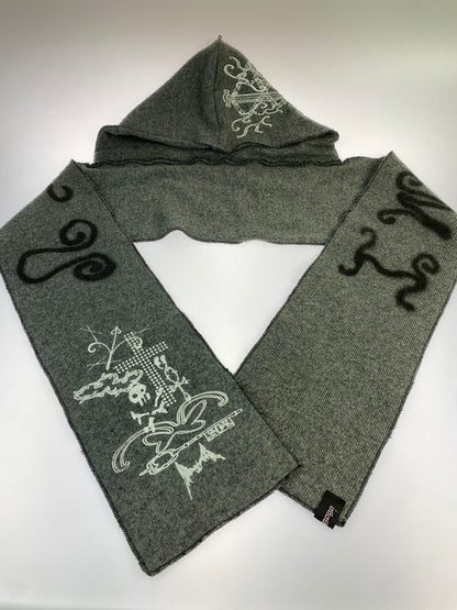 【中古品】【メンズ/レディース】 HIMAGOGO 暇午後 ヒマゴゴ フードスカーフ フード付き ファッション 小物 メンズ レディース 185-251024-em-01-min カラー：グレー 万代Net店