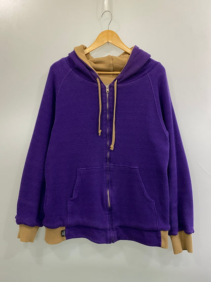 【中古品】【メンズ】 GYM MASTER ジム マスター REVERSIBLE HOODIE リバーシブル フーディ パーカー ジップアップ 144-260922-hu-35-min サイズ：表記なしのため不明 カラー：ベージュ系/パープル 万代Net店