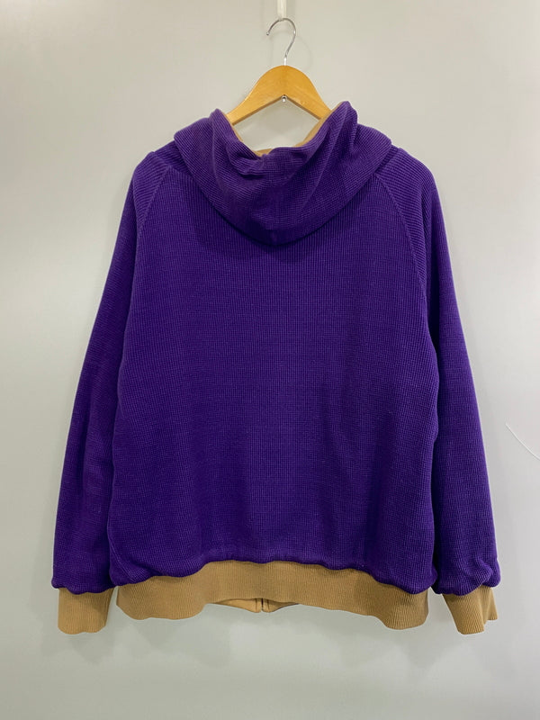 【中古品】【メンズ】 GYM MASTER ジム マスター REVERSIBLE HOODIE リバーシブル フーディ パーカー ジップアップ 144-260922-hu-35-min サイズ：表記なしのため不明 カラー：ベージュ系/パープル 万代Net店