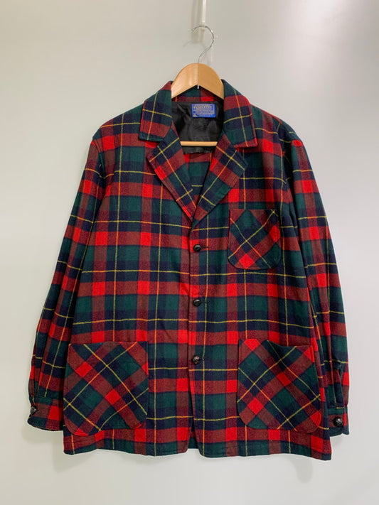 【中古品】【メンズ】 PENDLETON ペンドルトン 70's WOOL CHECK TAILORED JACKET VINTAGE 70年代 ウール チェック テーラードジャケット トップス ヴィンテージ 146-251030-kk-23-min サイズ：M カラー：マルチカラー 万代Net店