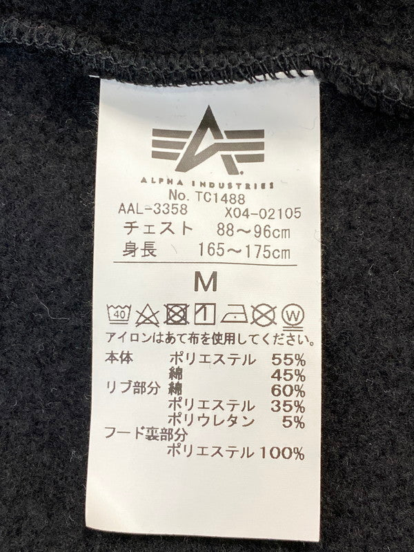 【中古品】【メンズ】 ALPHA INDUSTRIES × NARIFURI アルファ インダストリーズ ナリフリ LS ZIP UP　PARKA ロングスリーブ ジップアップ パーカー TC1488 メンズ トップス フーディ 145-260704-hu-54-min サイズ：M カラー：ブラック/レッド 万代Net店