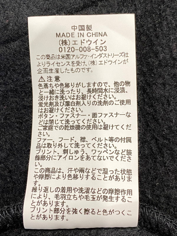 【中古品】【メンズ】 ALPHA INDUSTRIES × NARIFURI アルファ インダストリーズ ナリフリ LS ZIP UP　PARKA ロングスリーブ ジップアップ パーカー TC1488 メンズ トップス フーディ 145-260704-hu-54-min サイズ：M カラー：ブラック/レッド 万代Net店