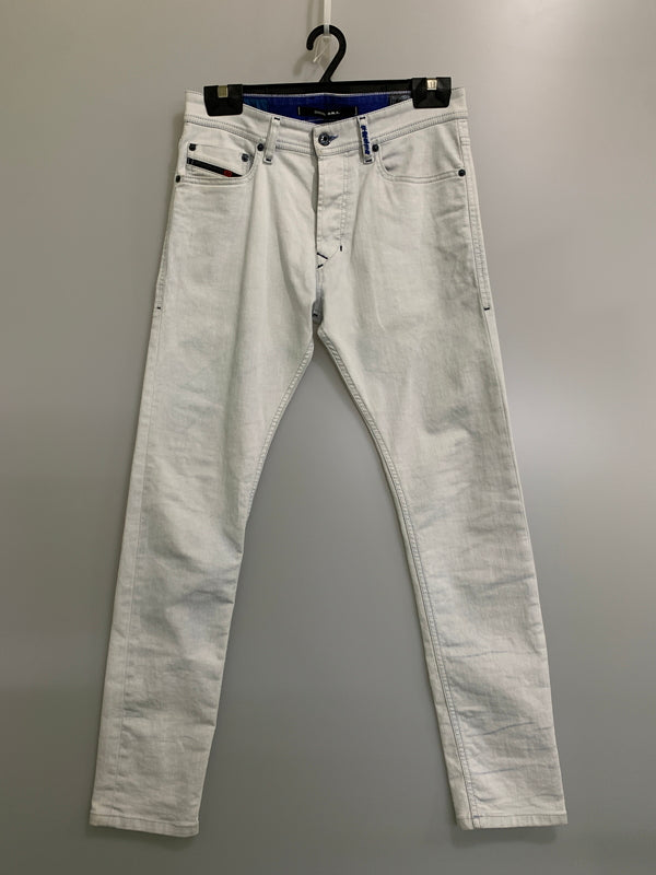 【中古品】【メンズ】 DIESEL ディーゼル DNA TEPPHER ディーエヌエー テファー 003V6 STRETCH PANTS BLUE WHITE ストレッチ パンツ ブルー ホワイト メンズ ボトムス 152-260704-hu-14-min サイズ：W29 L30 カラー：ホワイト/ブルー 万代Net店