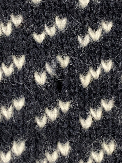 【中古品】【メンズ】 L.L.Bean エルエルビーン 00S BIRDS EYE WOOL KNIT 2000年代 バーズアイニット柄 ノルウェー製 ウール ニット セーター メンズ トップス 144-251023-em-18-min カラー：ネイビー系 万代Net店