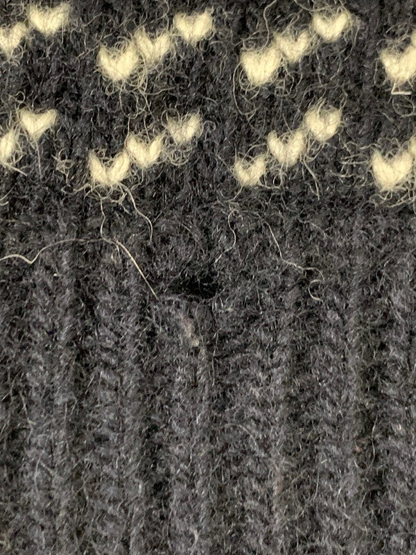 【中古品】【メンズ】 L.L.Bean エルエルビーン 00S BIRDS EYE WOOL KNIT 2000年代 バーズアイニット柄 ノルウェー製 ウール ニット セーター メンズ トップス 144-251023-em-18-min カラー：ネイビー系 万代Net店