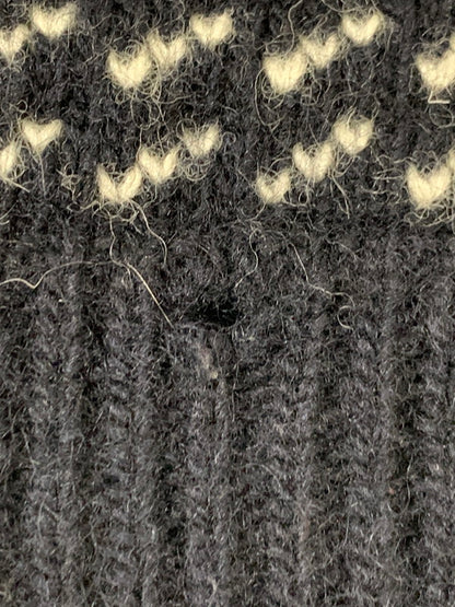 【中古品】【メンズ】 L.L.Bean エルエルビーン 00S BIRDS EYE WOOL KNIT 2000年代 バーズアイニット柄 ノルウェー製 ウール ニット セーター メンズ トップス 144-251023-em-18-min カラー：ネイビー系 万代Net店