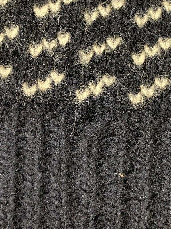 【中古品】【メンズ】 L.L.Bean エルエルビーン 00S BIRDS EYE WOOL KNIT 2000年代 バーズアイニット柄 ノルウェー製 ウール ニット セーター メンズ トップス 144-251023-em-18-min カラー：ネイビー系 万代Net店