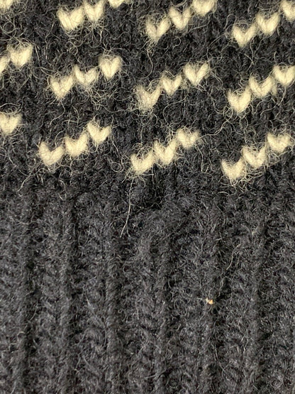 【中古品】【メンズ】 L.L.Bean エルエルビーン 00S BIRDS EYE WOOL KNIT 2000年代 バーズアイニット柄 ノルウェー製 ウール ニット セーター メンズ トップス 144-251023-em-18-min カラー：ネイビー系 万代Net店