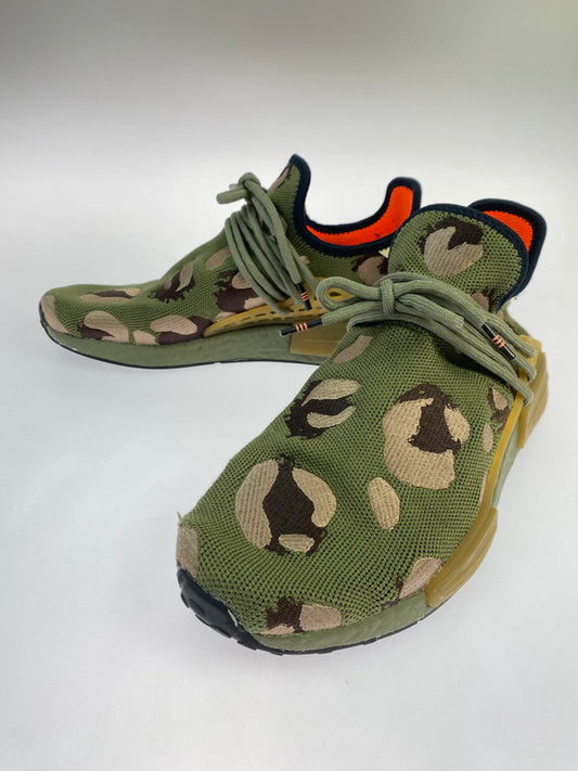 【中古品】【メンズ】 adidas アディダス × PHARRELL WILLIAMS ファレル・ウィリアムス 別注 コラボ HU NMD スニーカー 靴 161-251021-kk-57-min カラー：OLIVE/ORANGE 万代Net店
