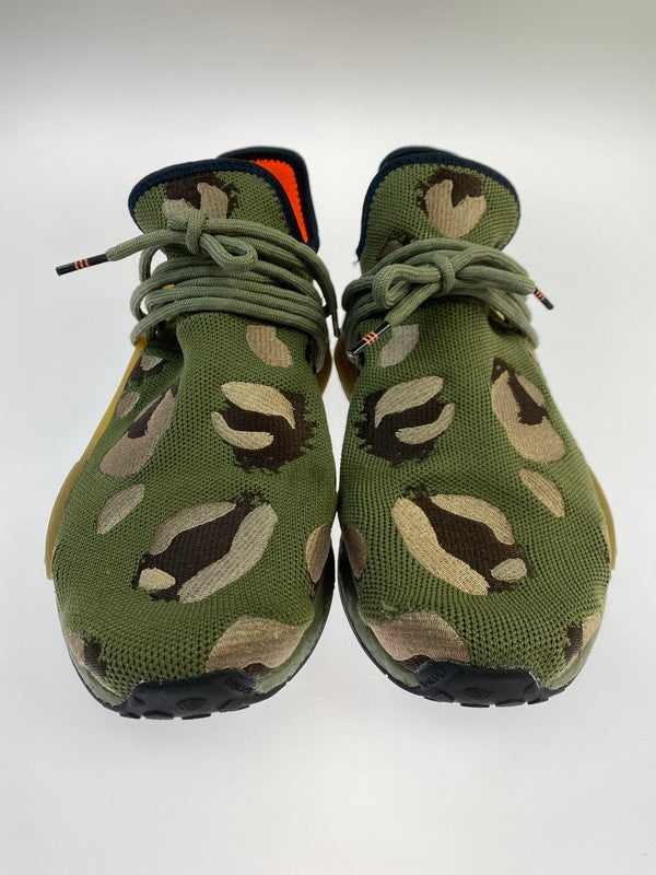 【中古品】【メンズ】 adidas アディダス × PHARRELL WILLIAMS ファレル・ウィリアムス 別注 コラボ HU NMD スニーカー 靴 161-251021-kk-57-min カラー：OLIVE/ORANGE 万代Net店