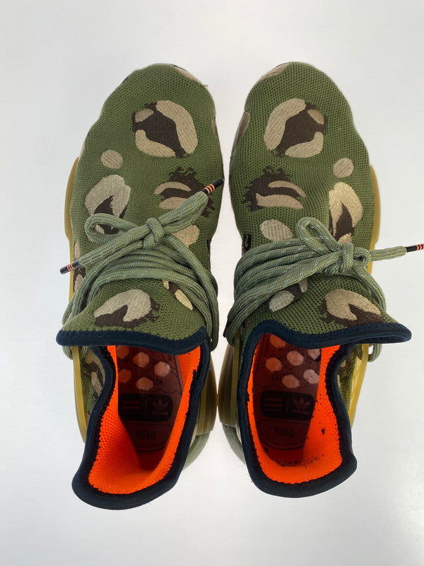 【中古品】【メンズ】 adidas アディダス × PHARRELL WILLIAMS ファレル・ウィリアムス 別注 コラボ HU NMD スニーカー 靴 161-251021-kk-57-min カラー：OLIVE/ORANGE 万代Net店