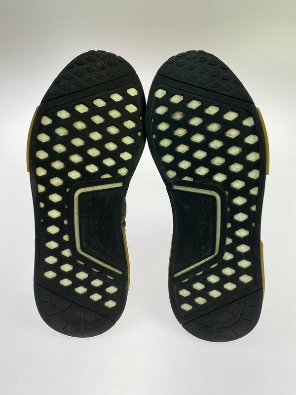 【中古品】【メンズ】 adidas アディダス × PHARRELL WILLIAMS ファレル・ウィリアムス 別注 コラボ HU NMD スニーカー 靴 161-251021-kk-57-min カラー：OLIVE/ORANGE 万代Net店