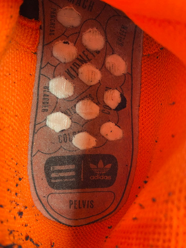 【中古品】【メンズ】 adidas アディダス × PHARRELL WILLIAMS ファレル・ウィリアムス 別注 コラボ HU NMD スニーカー 靴 161-251021-kk-57-min カラー：OLIVE/ORANGE 万代Net店