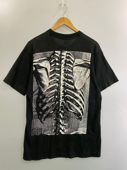 【現状渡し品】【メンズ】 FRUITS OF THE LOOM フルーツオブザルーム 90S BONE GRAPHIC TEE 90年代 ボーン グラフィック Ｔシャツ プリント 半袖 メンズ トップス ヴィンテージ 146-251023-em-05-min サイズ：L カラー：ブラック 万代Net店