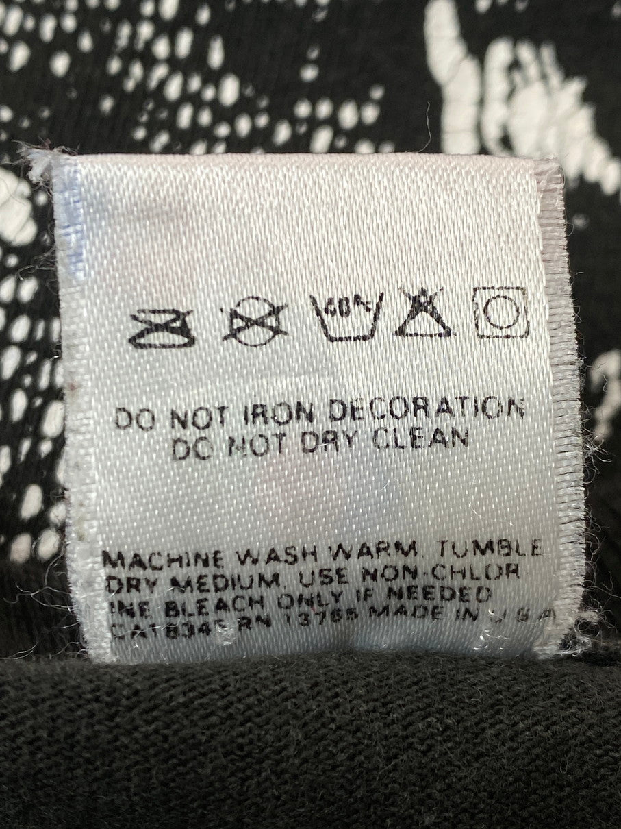 【現状渡し品】【メンズ】 FRUITS OF THE LOOM フルーツオブザルーム 90S BONE GRAPHIC TEE 90年代 ボーン グラフィック Ｔシャツ プリント 半袖 メンズ トップス ヴィンテージ 146-251023-em-05-min サイズ：L カラー：ブラック 万代Net店