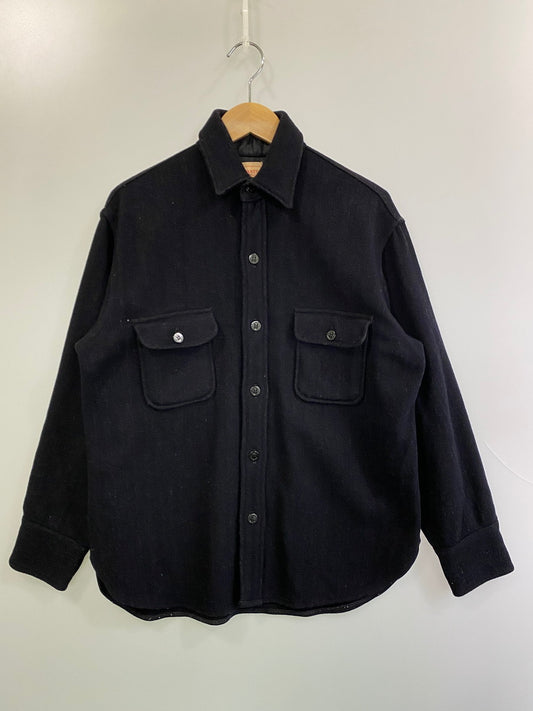 【中古品】【メンズ】 SHERATON SPORTSWEAR シェラトン・スポーツウェア 60'S CPO WOOL SHIRT ヴィンテージ ウール シャツ 60年代 メンズ アウター 146-251024-em-49-min サイズ：L カラー：ブラック 万代Net店
