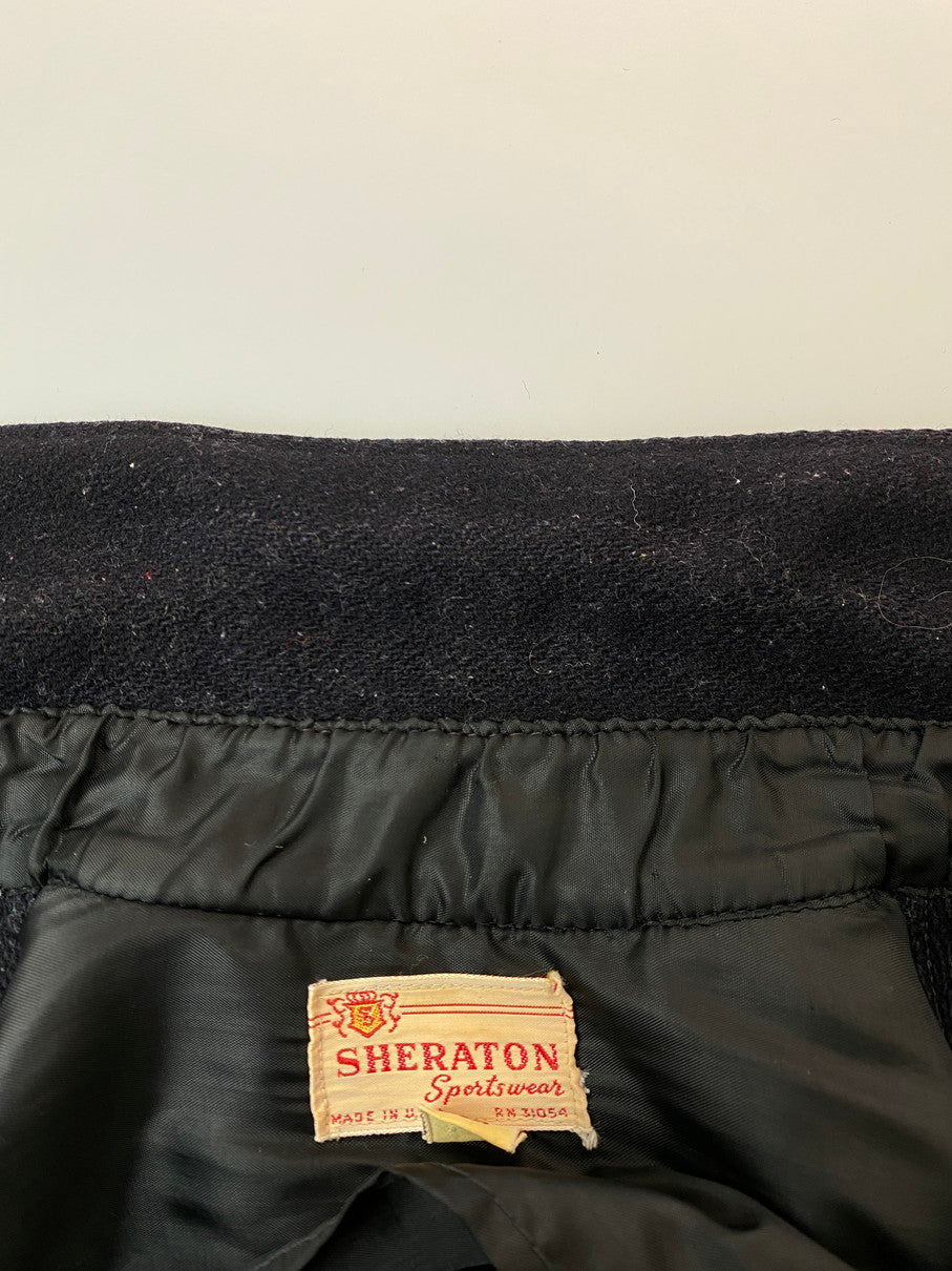 【中古品】【メンズ】 SHERATON SPORTSWEAR シェラトン・スポーツウェア 60'S CPO WOOL SHIRT ヴィンテージ ウール シャツ 60年代 メンズ アウター 146-251024-em-49-min サイズ：L カラー：ブラック 万代Net店