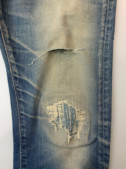 【現状渡し品】【メンズ】 FOB FACTORY エフオービーファクトリー DENIM PANTS デニムパンツ ボトムス 156-260706-yn-04-min サイズ：W30 L32 カラー：インディゴ 万代Net店